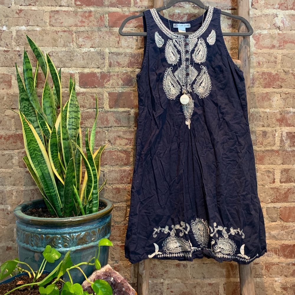 Cute Boho Embroidered Dress